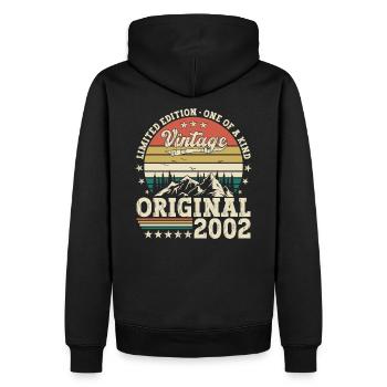 Original 2002 20th Birthday Gift Hommes - Sweat à capuche Premium bio Homme - noir - Dos - Nico (187cm)