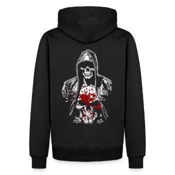 Bloody Skeleton Demon - Men’s Premium Organic Hoodie - black - Back - Nico (187cm)
