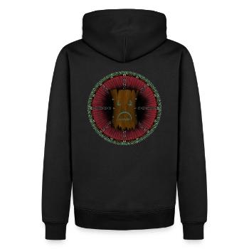 WoodMonster - Sweat à capuche Premium bio Homme - noir - Dos - Nico (187cm)