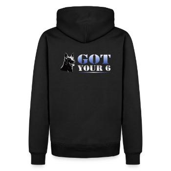 Conception de chien – Chien policier Chien de sport - Sweat à capuche Premium bio Homme - noir - Dos - Nico (187cm)