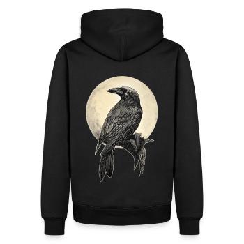 Raven - Men’s Premium Organic Hoodie - black - Back - Nico (187cm)