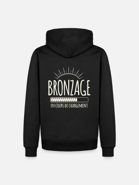 Tan Loading, Summer, Vacation, French - Men’s Premium Organic Hoodie - black