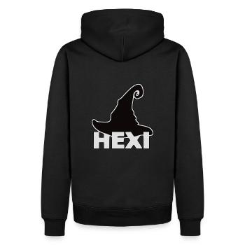 Hexi Hexe Hexenhut / witchcraft Zicke Zauber Hut - Männer Premium Bio Hoodie - Schwarz - Hinten - Nico (187cm)