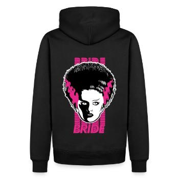 Universal Monsters Frankenstein`s Braut Kopf - Männer Premium Bio Hoodie - Schwarz - Hinten - Nico (187cm)
