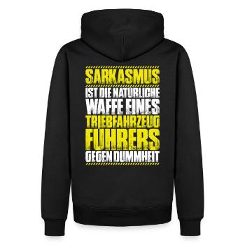 Triebfahrzeugführer Lokführer Lokomotivführer - Männer Premium Bio Hoodie - Schwarz - Hinten - Nico (187cm)