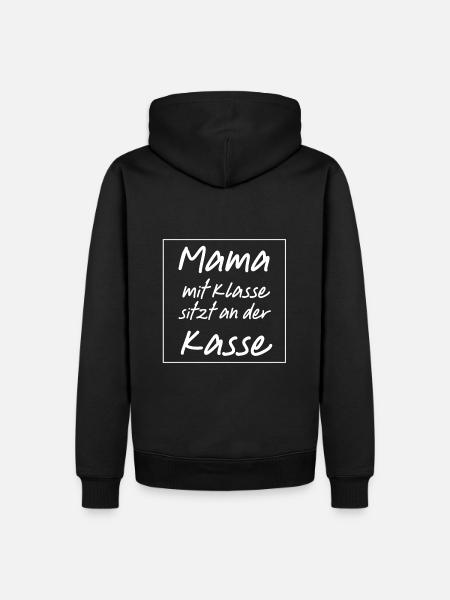 Mama mit Klasse - Männer Premium Bio Hoodie - Schwarz