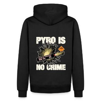 Pyro n’est pas un crime - Sweat à capuche Premium bio Homme - noir - Dos - Nico (187cm)
