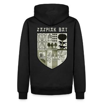 Zazpiak Fledermaus - Männer Premium Bio Hoodie - Schwarz - Hinten - Nico (187cm)