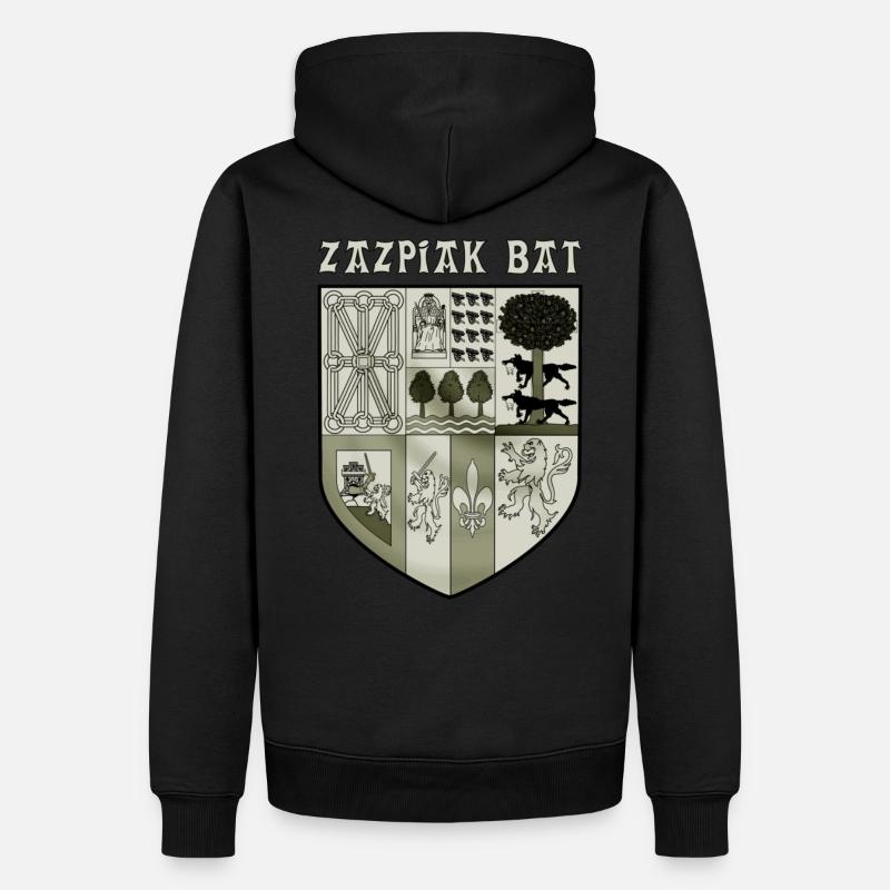zazpiak bat - Sweat à capuche Premium bio Homme - noir