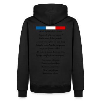 france_3_colors_1 - Männer Premium Bio Hoodie - Schwarz - Hinten - Nico (187cm)