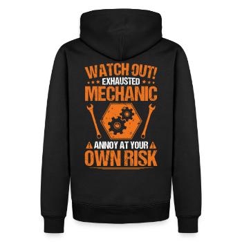 Mechanic mechanic mechanics screwdriver - Men’s Premium Organic Hoodie - black - Back - Nico (187cm)