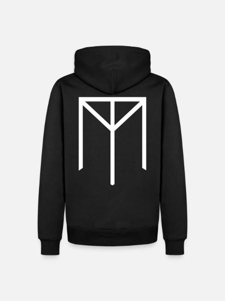 15021504 MT • Official Logo • - Men’s Premium Organic Hoodie - black
