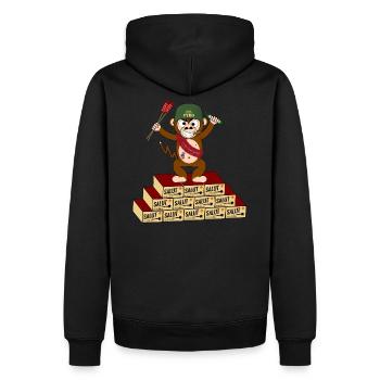 Feu d'artifice de singe de l'armée du Pyro - Sweat à capuche Premium bio Homme - noir - Dos - Nico (187cm)