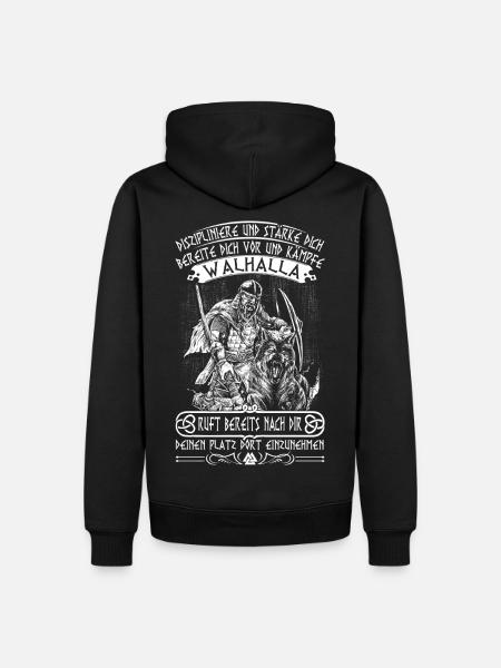 Walhalla ruft nach dir - Männer Premium Bio Hoodie - Schwarz