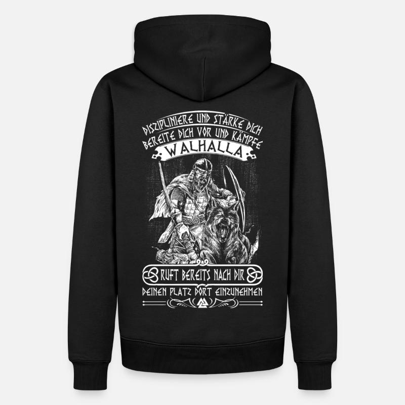 Walhalla ruft nach dir - Männer Premium Bio Hoodie - Schwarz