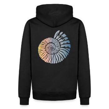 Mer Baltique (édition escargot) - Sweat à capuche Premium bio Homme - noir - Dos - Nico (187cm)