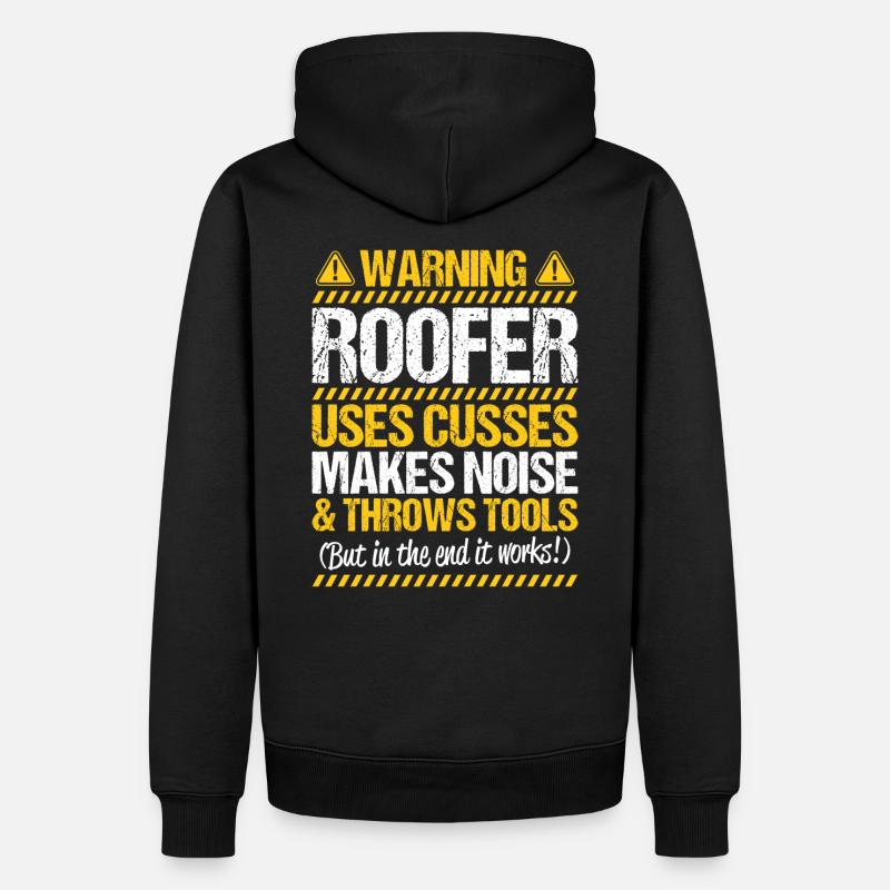 Dachdecker Dachdeckerei Dachklempner Roofer - Männer Premium Bio Hoodie - Schwarz