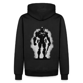 Robot Warrior Robot - Sweat à capuche Premium bio Homme - noir - Dos - Nico (187cm)