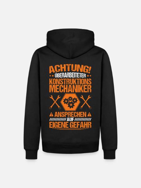Construction Mechanic Revised Gift - Men’s Premium Organic Hoodie - black