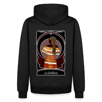 La Diablesse - Folklore von Französisch-Guayana & Westindien - Männer Premium Bio Hoodie - Schwarz - Hinten - Nico (187cm)