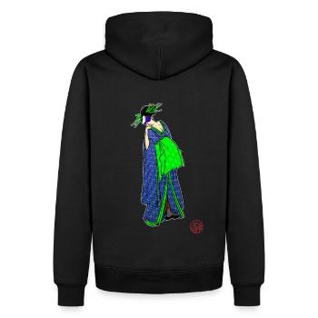 Bijinga portrait en réalité virtuelle - Sweat à capuche Premium bio Homme - noir - Dos - Nico (187cm)