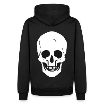 Crâne Mort Die Cimetière Crâne Halloween - Sweat à capuche Premium bio Homme - noir - Dos - Nico (187cm)