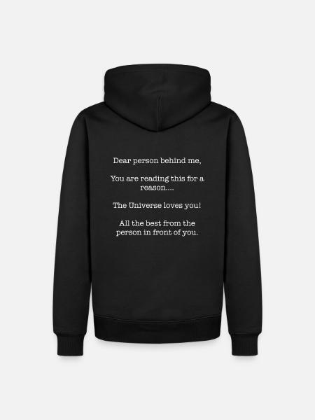 Das Universum liebt dich - Männer Premium Bio Hoodie - Schwarz