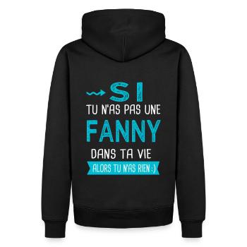 Fanny Si tu n as pas une fanny - Sweat à capuche Premium bio Homme - noir - Dos - Nico (187cm)