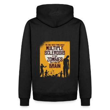 La seule bonne chose à propos de MS est que les zombies ne veulent pas - Sweat à capuche Premium bio Homme - noir - Dos - Nico (187cm)