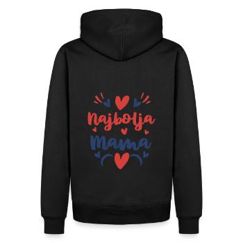 Najbolja Mama I Beste Mutter Muttertag Geschenk - Männer Premium Bio Hoodie - Schwarz - Hinten - Nico (187cm)
