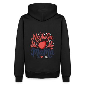 Najbolja Mama I Beste Mutter Muttertag Geschenk - Männer Premium Bio Hoodie - Schwarz - Hinten - Nico (187cm)