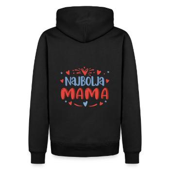 Najbolja Mama I Beste Mutter Muttertag Geschenk - Männer Premium Bio Hoodie - Schwarz - Hinten - Nico (187cm)