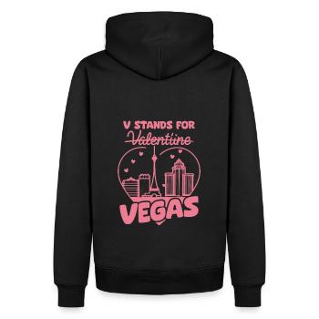 T-shirt Vegas au lieu de la Saint-Valentin – Sarcastic G - Sweat à capuche Premium bio Homme - noir - Dos - Nico (187cm)