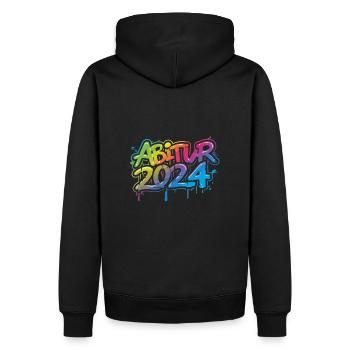 Abitur 2024 Abi Studium Abschlussklasse Graffiti - Männer Premium Bio Hoodie - Schwarz - Hinten - Nico (187cm)