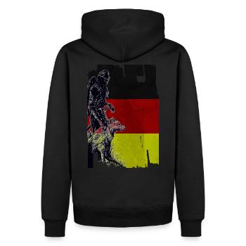 Wikinger Wolf Flagge Deutschland - Men’s Premium Organic Hoodie - black - Back - Nico (187cm)