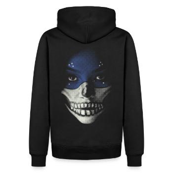 Face painting - Männer Premium Bio Hoodie - Schwarz - Hinten - Nico (187cm)