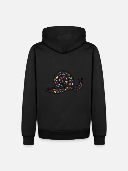 Snail - Men’s Premium Organic Hoodie - black