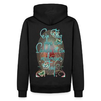 Schmetterling ohne lächeln verlorener Tag Emotion - Männer Premium Bio Hoodie - Schwarz - Hinten - Nico (187cm)