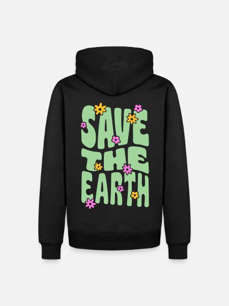 SAVE THE EARTH - Men’s Premium Organic Hoodie - black