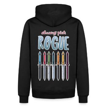 Entscheide dich immer für Schurken - Männer Premium Bio Hoodie - Schwarz - Hinten - Nico (187cm)