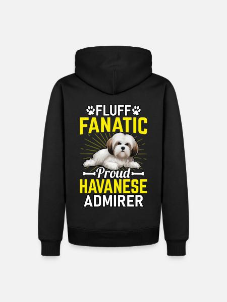 Fluff Fanatic Proud Havanese Admirer - Men’s Premium Organic Hoodie - black