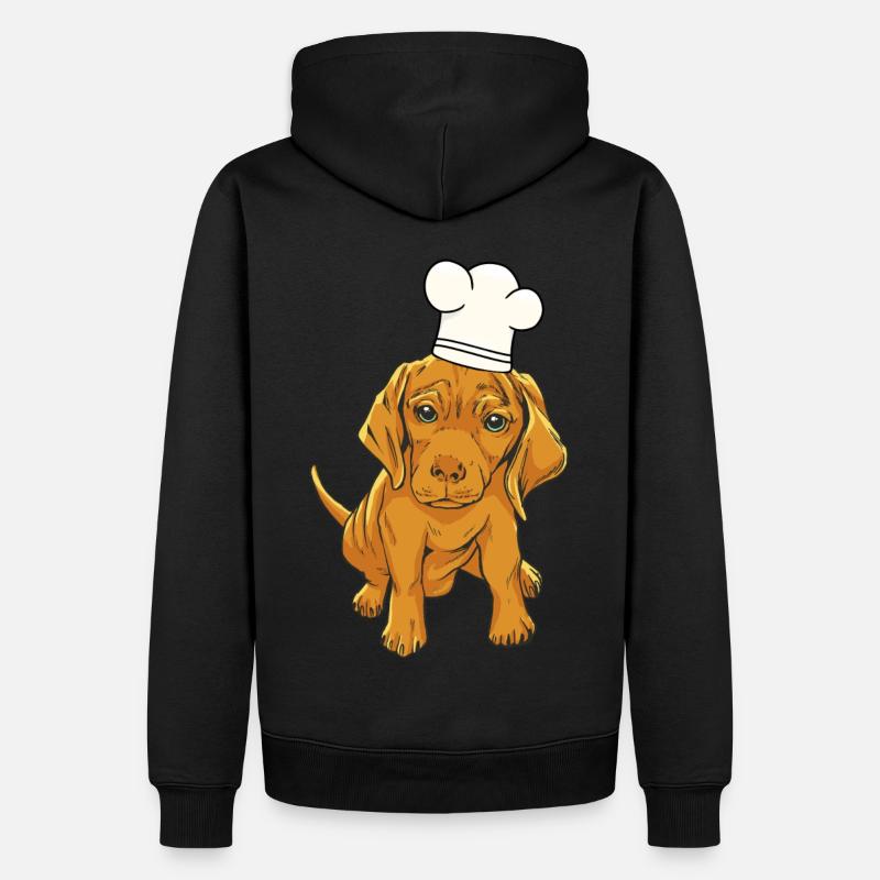 Chien toque de chef - Sweat à capuche Premium bio Homme - noir