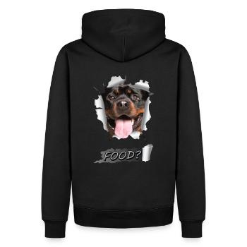 Rottweiler Dog Design - For Rottie Dog Lovers - Men’s Premium Organic Hoodie - black - Back - Nico (187cm)