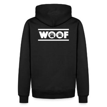 Woof Bear Pride Tatze Paw Bär LGBT Gay - Männer Premium Bio Hoodie - Schwarz - Hinten - Nico (187cm)