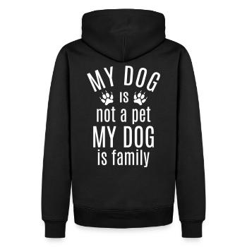 Chien aucun animal de compagnie famille chien amoureux patte - Sweat à capuche Premium bio Homme - noir - Dos - Nico (187cm)