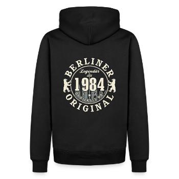 40. Geburtstag 2024 Berliner Original Geschenk - Männer Premium Bio Hoodie - Schwarz - Hinten - Nico (187cm)