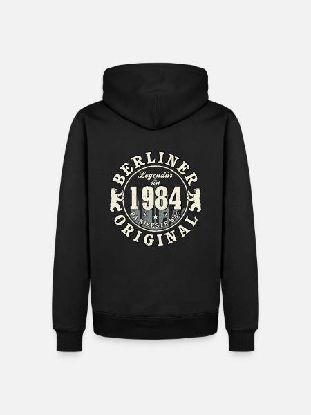 40. Geburtstag 2024 Berliner Original Geschenk - Männer Premium Bio Hoodie - Schwarz