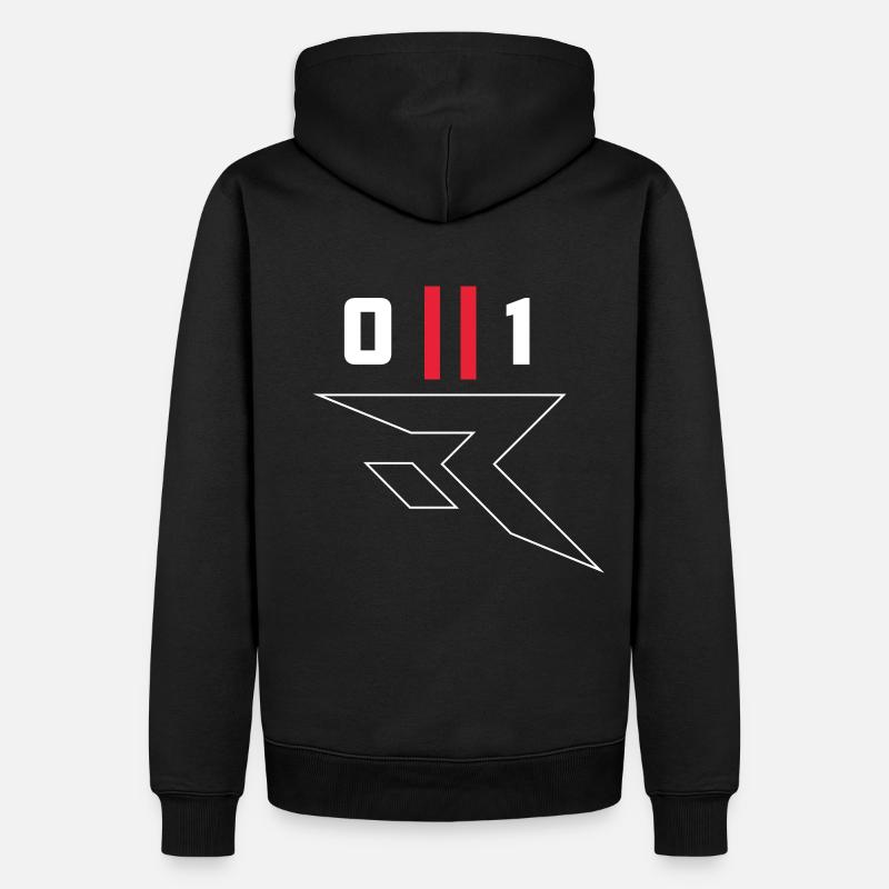 0 oder 1 - Männer Premium Bio Hoodie - Schwarz