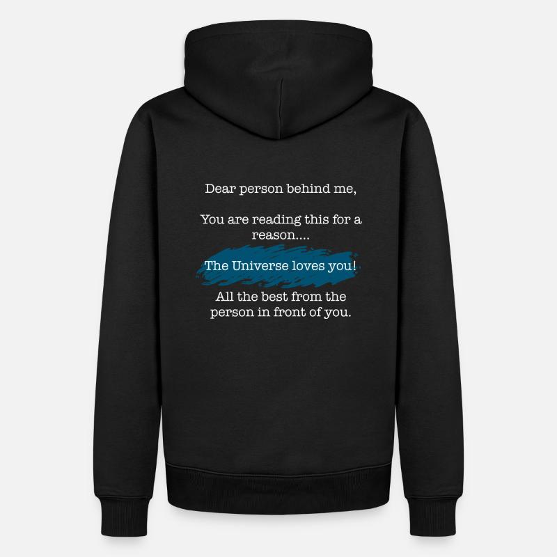L’univers vous aime - Sweat à capuche Premium bio Homme - noir