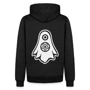 Ghost Pentagramm Logo de mort-vivant -Geist - Pentagram - Sweat à capuche Premium bio Homme - noir - Dos - Nico (187cm)